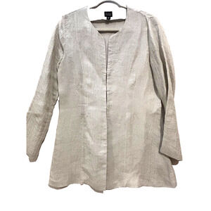 Eileen Fisher Double weave Silk Viscose Jacket Blazer Creamy Color Capsule Sz M